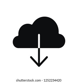 veb cloud download vector icon