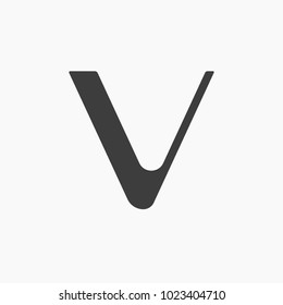 VeChain VEN vector outline icon. Cryptocurrency, e-currency, payment crypto currency, blockchain button. Flat minimalist adaptation design web site mobile app EPS. Isolated on white