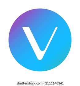 VeChain VET Coin Icon Cryptocurrency logo vector illustration. Best used for T-shirts, mugs, posters, banners, social media and trading websites.