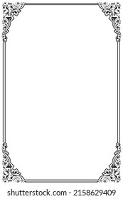 Vecktor Frame Invitation for Black and White Wedding Inauguration