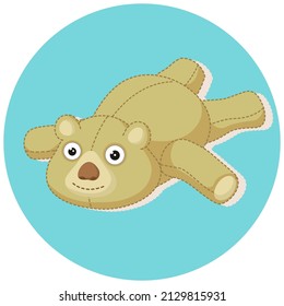 Vecktor Ilustration of Cute Big Teddy Bear