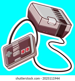 Pegatina de consola de videojuegos retro de Vecktor