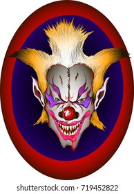 The vecnor evil clown of happy halloween, for T-shirt design or outwear.