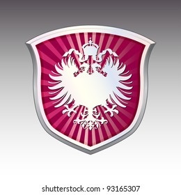 Vecor of 2 heads eagle on arms