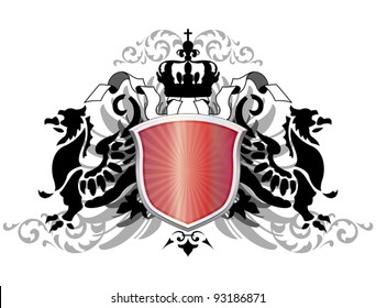 Vecor of arms with two griffins and eagle wings