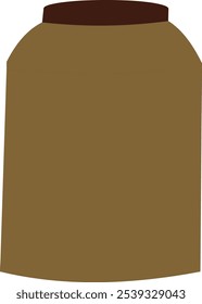 Vecor illustration of a Plastic jar with lid 