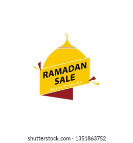 Vecor Illustration, Ramadan Kareem Sale 70% off Design Vector. Suitable for Greeting Card, Poster and Banner, Flat Design - Vector