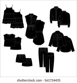 Vecor kids clothes. Black color.