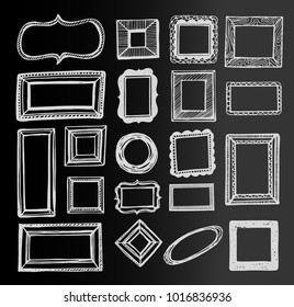 Vecor blanco para su diseño. Ilustración blanca en el fondo negro