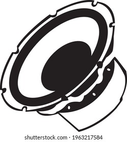 Vecot of a black speaker 