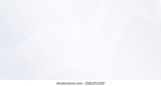 Vecotr lines background with flowing lines. Digital future technology concept illustration art