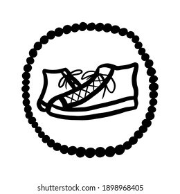 Ilustración de Vecror de zapatillas y perlas