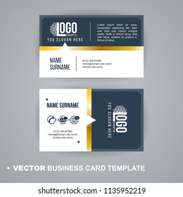 Vecrot business card template. Modern abstract luxury style for business visiting card, label, sticker, badge. Geometric design