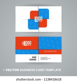 Vecrot business card template. Modern abstract luxury style for business visiting card, label, sticker, badge. Geometric design