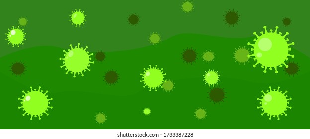 vecteor coronaviruses influenza background.Covid virus banner