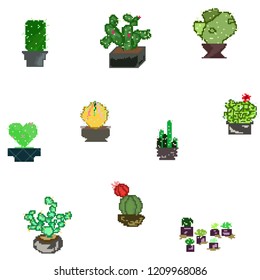 vecter illustartion of Cactus Pixel art 