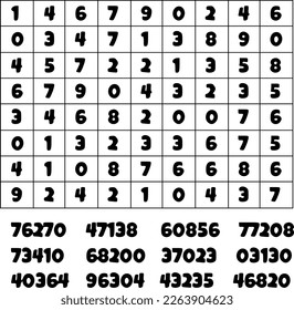 vecter illustration of game find number
