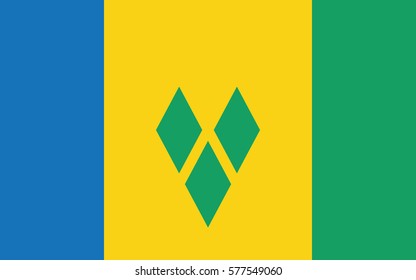 vecter illustrator,Flag of Saint Vincent and the Grenadines