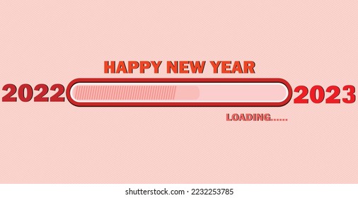 Beladungsvektor mit dem neuen Jahr 2023 bar.Transfer Download auf 2023 Jahr.Digitale Daten, Schalttafel, Wissenschaft,Technologie.Vecter digitale Kunst und neues Jahr 2023 Konzept.  