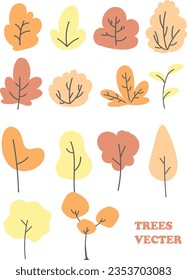 vecter nature plant autumn trees element