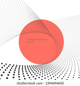 Vectgor shape from dots on white background. Technology, science social networking and engineering vector background. Fantasy vectorized 3d background.