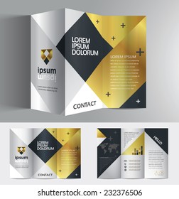 Vectir Graphic Elegant Business Brochure Design For Your Company In Silver Black And Gold Color