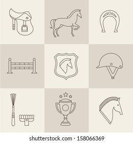 Vectir Horse icons set