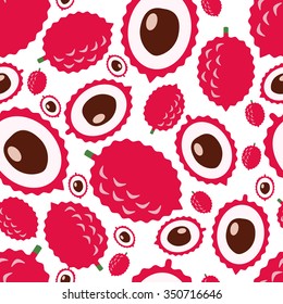 vecto litchi seamless pattern
