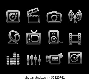 vecto multimedia icon set