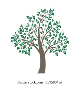  Vecto Vector illustration of tree on white background - Illustrationr illustration of tree on white background - Illustration