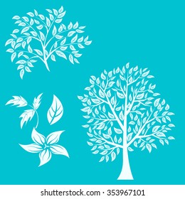  Vecto Vector illustration of tree on background - Illustrationr illustration of tree on background - Illustration