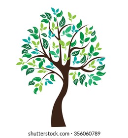  Vecto Vector illustration of tree on white background - Illustrationr illustration of tree on white background - Illustration