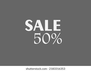 vectoc illustration of sale 50% grey