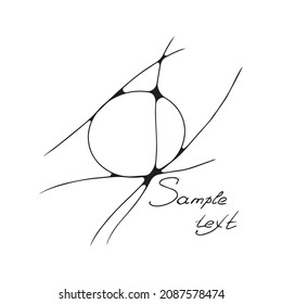 Vecton-Bild. Beispieltext. Symbol, Teil der Neurografik
