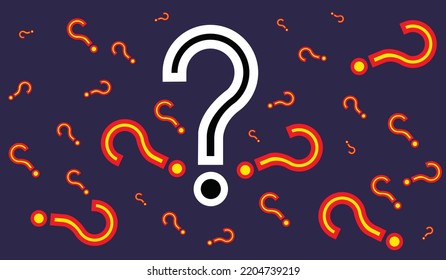 Vecton question marks pattern, confusion concept.