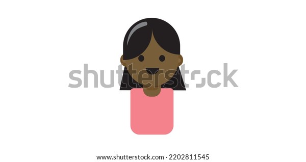 Vectoor Illustration Adorable Black Girl Stock Vector Royalty Free 2202811545 Shutterstock 7543