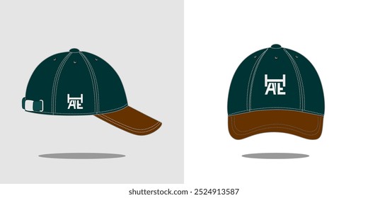 vector 01 black and white hat mockup design