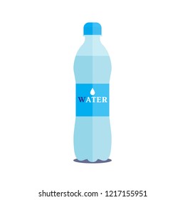 Vector 1 Litre Bottle Of Pure Water On A White Background