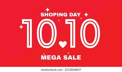 Vector 10 10 shopping day sale template design banner for web or social media.