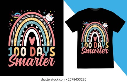 Vector 100 Day of school t shirt school design