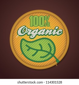 Vector 100% Organic Fabric Badge