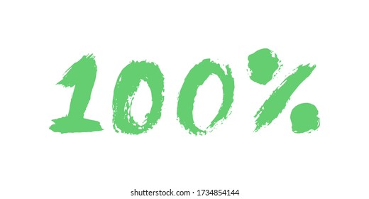 Vector 100% grabado, aislado en fondo blanco. Escritura de brocha a mano libre, estilo de grunge