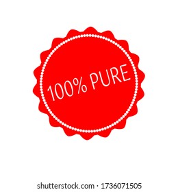 Vector 100% Etiqueta Pura En Blanco