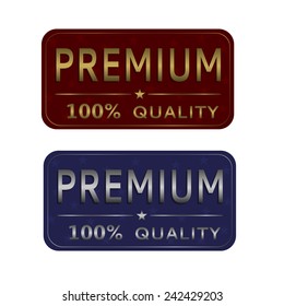  Vector 100% Premium quality label set on the white background