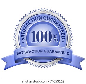 Vector 100% Satisfaction Guaranteed Sign