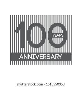 Vector 100 years anniversary . Isolated on White Background