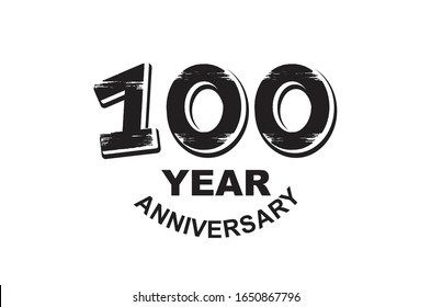 Vector 100 años Ilustración de celebración aislada en fondo blanco