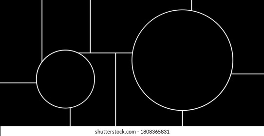 Vector 11 frames photo collage. Template of moodboard.