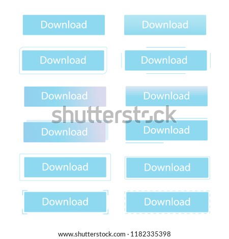 Vector 12 buttoms set for web