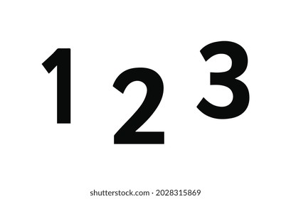 Vector 123 numbers flat icon illustration